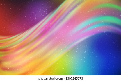 Light Multicolor vector background with galaxy stars. Glitter abstract illustration with colorful cosmic stars. Pattern for futuristic ad, booklets.