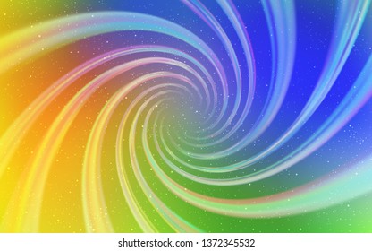 Light Multicolor vector background with galaxy stars. Shining illustration with sky stars on abstract template. Smart design for your business advert.