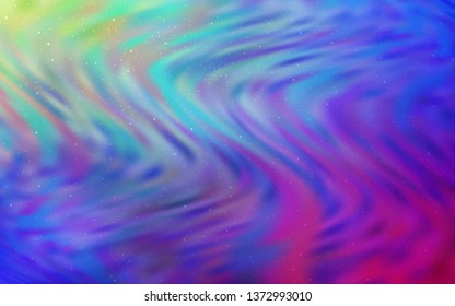 Light Multicolor vector background with galaxy stars. Blurred decorative design in simple style with galaxy stars. Best design for your ad, poster, banner.
