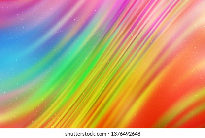 Light Multicolor vector background with galaxy stars. Modern abstract illustration with Big Dipper stars. Template for cosmic backgrounds.