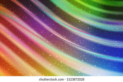Light Multicolor vector background with galaxy stars. Modern abstract illustration with Big Dipper stars. Pattern for astronomy websites.