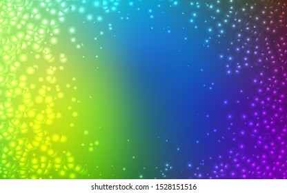 Light Multicolor vector background with galaxy stars. Shining colored illustration with bright astronomical stars. Pattern for futuristic ad, booklets.