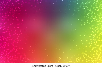Light Multicolor vector background with galaxy stars. Shining illustration with sky stars on abstract template. Best design for your ad, poster, banner.