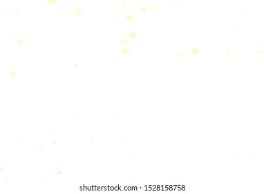 Light Multicolor vector background with hearts. Beautiful colored illustration with hearts in celebration style. Design for ad, poster, banner of Valentine Day.