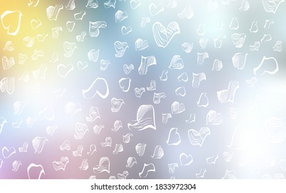 Light Multicolor vector background with hearts. Illustration with hearts in love concept for valentine's day. Beautiful design for your business advert of anniversary.
