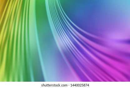 Light Multicolor vector background with lines. Colorful geometric sample with gradient lines.  Elegant pattern for a brand book.
