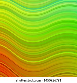 Light Multicolor vector background with lines. Colorful illustration with curved lines. Pattern for commercials, ads.