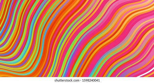 Light Multicolor vector background with lines. Bright sample with colorful bent lines, shapes. Template for your UI design.