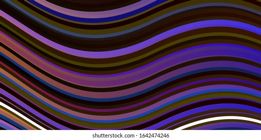 Light Multicolor vector background with lines. Brand new colorful illustration with bent lines. Design for your business promotion.