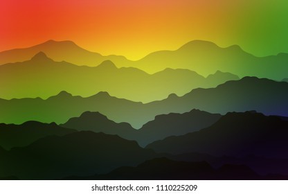 Light Multicolor vector background with liquid shapes. A completely new color illustration in mountain style. Mountain style for your business design.
