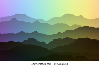 Light Multicolor vector background with liquid shapes. Colorful illustration in abstract mountain style with gradient. New composition for your brand book.