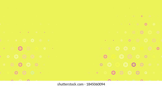 Light Multicolor vector background with occult symbols. Retro design in abstract style with witchcraft forms. Background for esoteric, mystic designs.