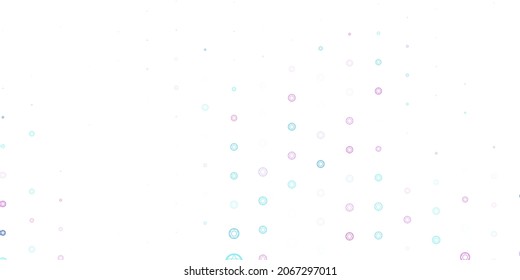Light Multicolor vector background with occult symbols. Illustration with magical signs of spiritual power. Simple design for occult depiction.