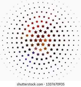 Light Multicolor vector background with small and big stars. Shining colorful illustration with small and big stars. Pattern for new year ad, booklets.