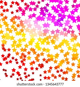 Light Multicolor vector background with small and big stars. Shining colorful illustration with small and big stars. Pattern for new year ad, booklets.