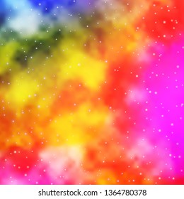 Light Multicolor vector background with small and big stars. Colorful illustration in abstract style with gradient stars. Pattern for websites, landing pages.