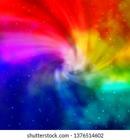 Light Multicolor vector background with small and big stars. Blur decorative design in simple style with stars. Pattern for websites, landing pages.