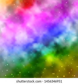 Light Multicolor vector background with small and big stars. Blur decorative design in simple style with stars. Design for your business promotion.
