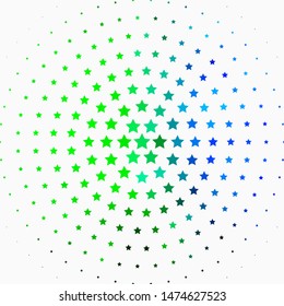 Light Multicolor vector background with small and big stars. Shining colorful illustration with small and big stars. Pattern for new year ad, booklets.