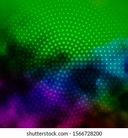 Light Multicolor vector background with small and big stars. Shining colorful illustration with small and big stars. Theme for cell phones.