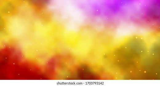 Light Multicolor vector background with small and big stars. Shining colorful illustration with small and big stars. Theme for cell phones.