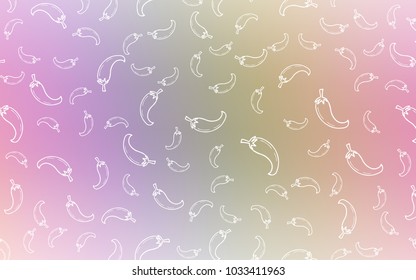 Light Multicolor vector background with spicy peppers. peppers on blurred abstract background with colorful gradient. Pattern for ad, booklets, leaflets of restaurants.