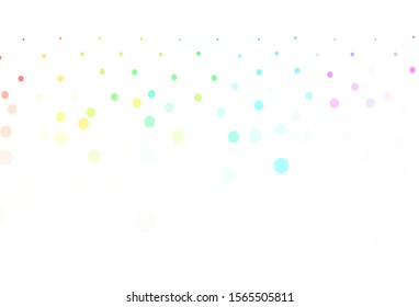 Light Multicolor vector background with spots. Glitter abstract illustration with blurred drops of rain. Pattern for futuristic ad, booklets.