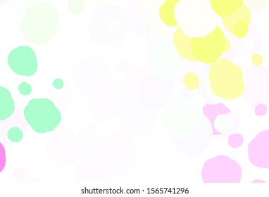 Light Multicolor vector background with spots. Blurred decorative design in abstract style with bubbles. Design for your business advert.