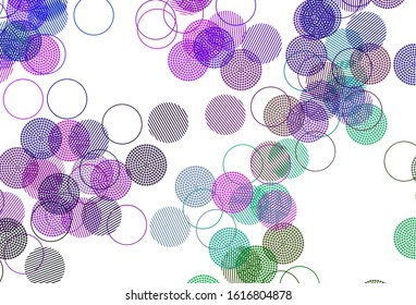 Light Multicolor vector background with spots. Illustration with set of shining colorful abstract circles. Design for poster, banner of websites.