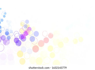 Light Multicolor vector background with spots. Glitter abstract illustration with blurred drops of rain. Pattern for ads, leaflets.