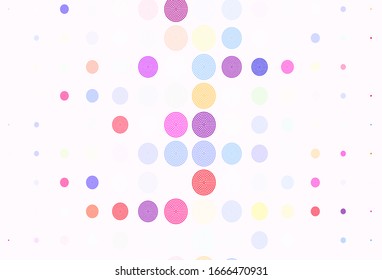 Light Multicolor vector background with spots. Glitter abstract illustration with blurred drops of rain. New template for your brand book.