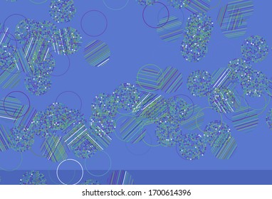 Light Multicolor vector background with spots. Glitter abstract illustration with blurred drops of rain. Design for your business advert.