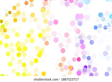 Light Multicolor vector background with spots. Blurred bubbles on abstract background with colorful gradient. Pattern for ads, leaflets.