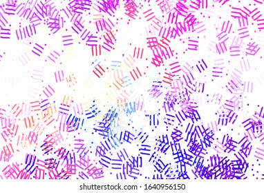 Light Multicolor vector background with stright stripes, dots. Lines on blurred abstract background with gradient. Pattern for ads, posters, banners.