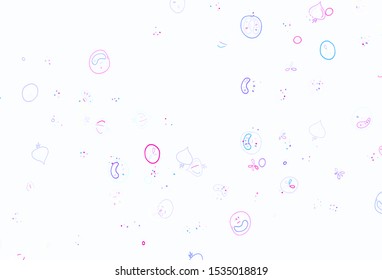 Light Multicolor vector background with tasty food. Glitter abstract sketch with gourmet food. Design for ad, poster, banner of cafes or restaurants.