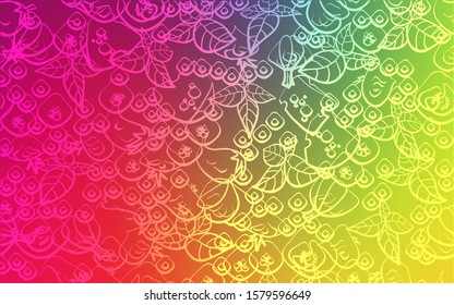 Light Multicolor vector background with tasty food. Illustration with set of fresh food in doodle style. Pattern for menu of cafes, bars, restaurants.