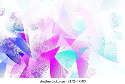 Fondo vectorial multicolor claro con triángulos. Triángulos sobre fondo abstracto con gradiente colorido. Diseño elegante para tapices.