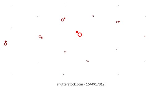 Light Multicolor vector background with woman symbols. Colorful feminism symbols with a gradient in modern style. Best design to show the power of women.