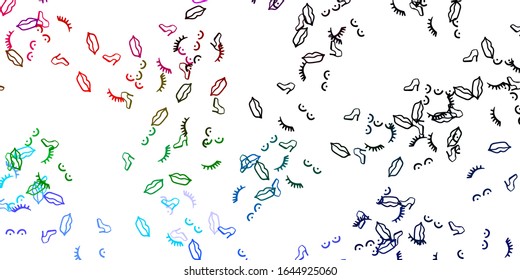 Light Multicolor vector background with woman symbols. Abstract illustration with a depiction of women's power. Best design to show the power of women.
