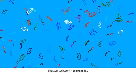 Light Multicolor vector background with woman symbols. Abstract illustration with a depiction of women's power. Simple design for your web site.