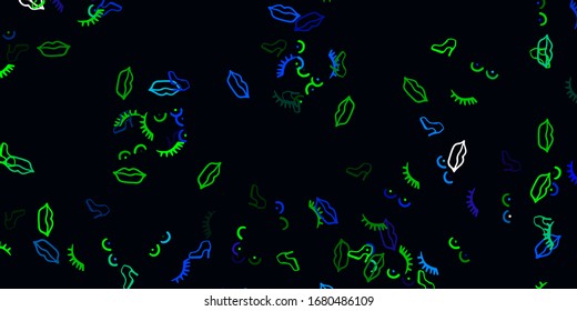 Light Multicolor vector background with woman symbols. Colorful feminism symbols with a gradient in modern style. Best design to show the power of women.