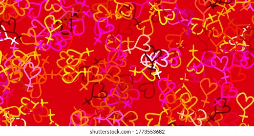 Light Multicolor vector background with woman symbols. Colorful feminism symbols with a gradient in modern style. Background for International Women’s Day.