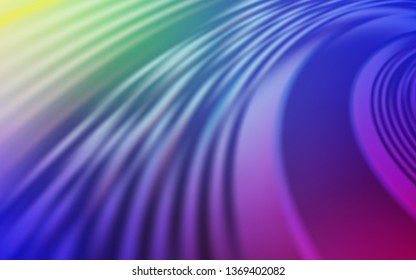 Light Multicolor vector background with wry lines. Colorful geometric sample with gradient lines.  A new texture for your  ad, booklets, leaflets.