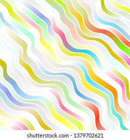 Light Multicolor vector background with wry lines. Brand new colorful illustration with bent lines. Pattern for busines booklets, leaflets
