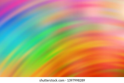 Light Multicolor vector background with wry lines. Colorful illustration in simple style with gradient. Colorful wave pattern for your design.