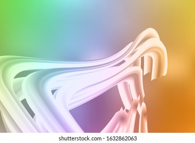 Light Multicolor vector background with wry lines. Shining colorful illustration in simple style. A completely new template for your design.