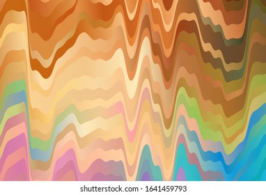 Light Multicolor vector background with wry lines. A completely new colorful illustration in simple style. Colorful wave pattern for your design.