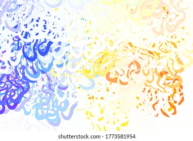 Light Multicolor vector background with wry lines. Colorful abstract illustration with gradient lines. A new texture for your  ad, booklets, leaflets.