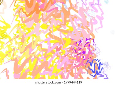 Light Multicolor vector background with wry lines. A sample with colorful lines, shapes. Elegant pattern for a brand book.