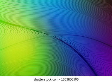 Light Multicolor vector background with wry lines. Creative illustration in halftone style with gradient. Best design for your business.